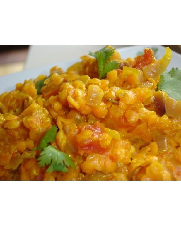 Dhal de lentilles corail au lait de coco
