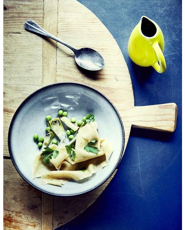 Lasagne de quinoa, bouillon d'artichaut barigoule pour 4 personnes