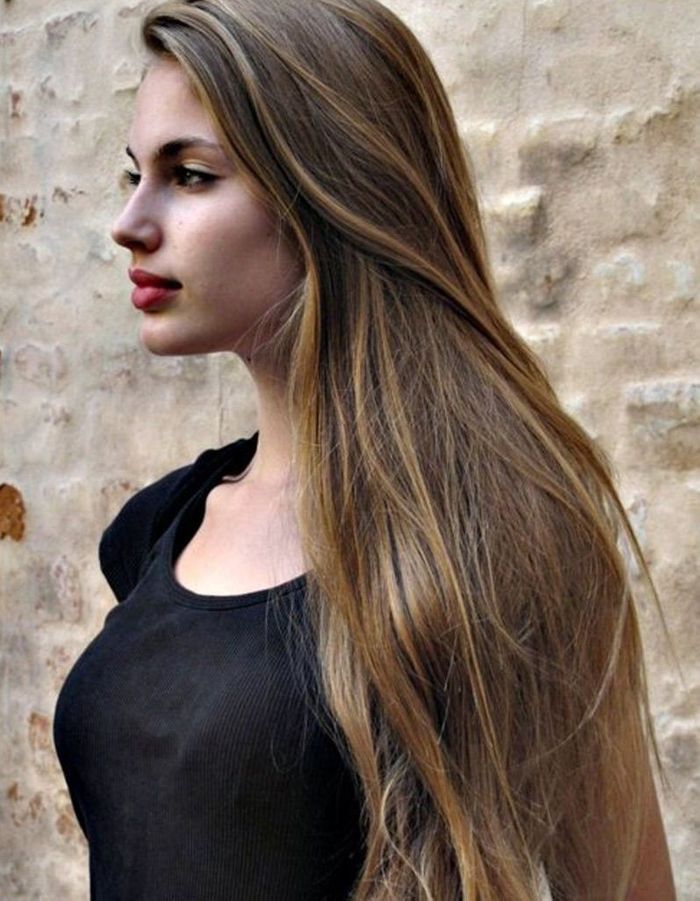 Coiffure cheveux mi longs lisses automne hiver 2016 Elle - coiffure cheveux long lisse