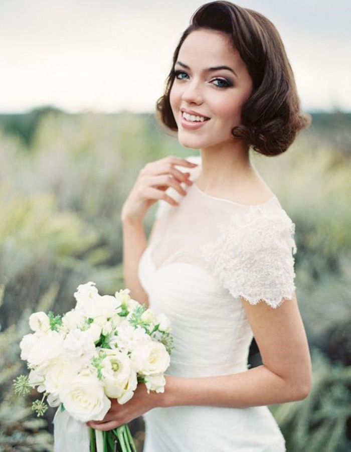 Coiffure mariée carré