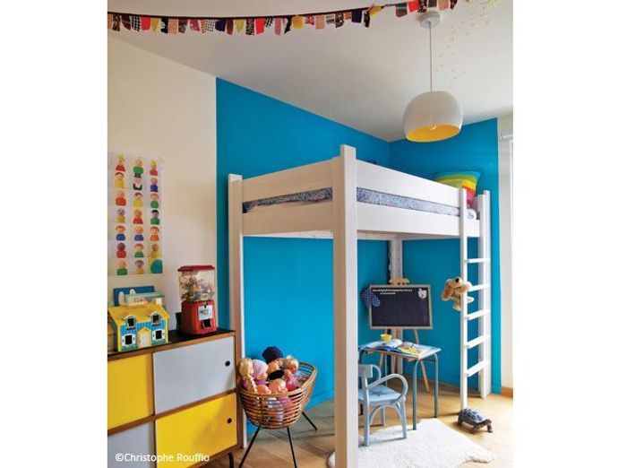 Chambre enfant : nos bonnes idées pour gagner de la place elle ... Turquoise bébé de Chambre idées