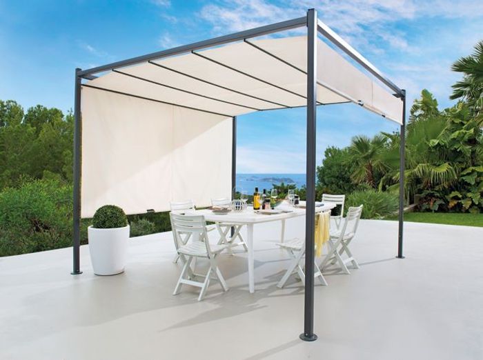 20 pergolas pour se protéger du soleil elle décoration Pergola alu castorama