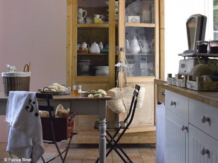 Cuisine campagne elle décoration Rideau pour cuisine campagne chic