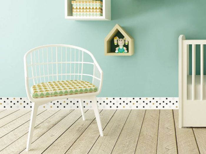 L'inspiration du jour : les plinthes décoratives elle décoration Turquoise Chambre inspiration