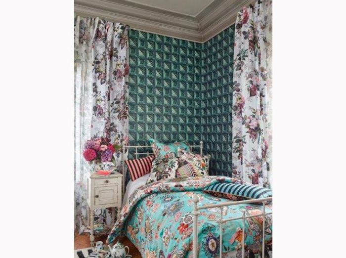 Murs : 40 idées pour leur donner du peps elle décoration Rideaux Mur désign