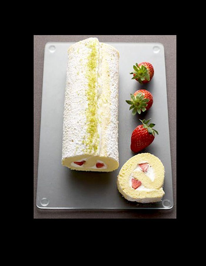 Biscuit roule a la fraise