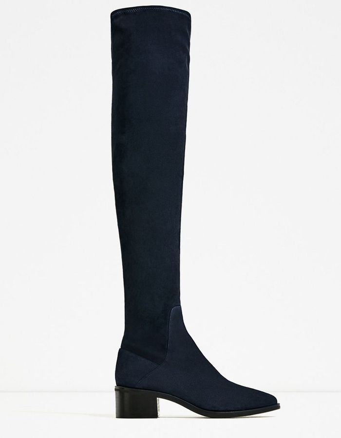 cuissarde beige daim zara