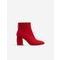 bottines vinyle rouge