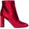 bottines vinyle rouge